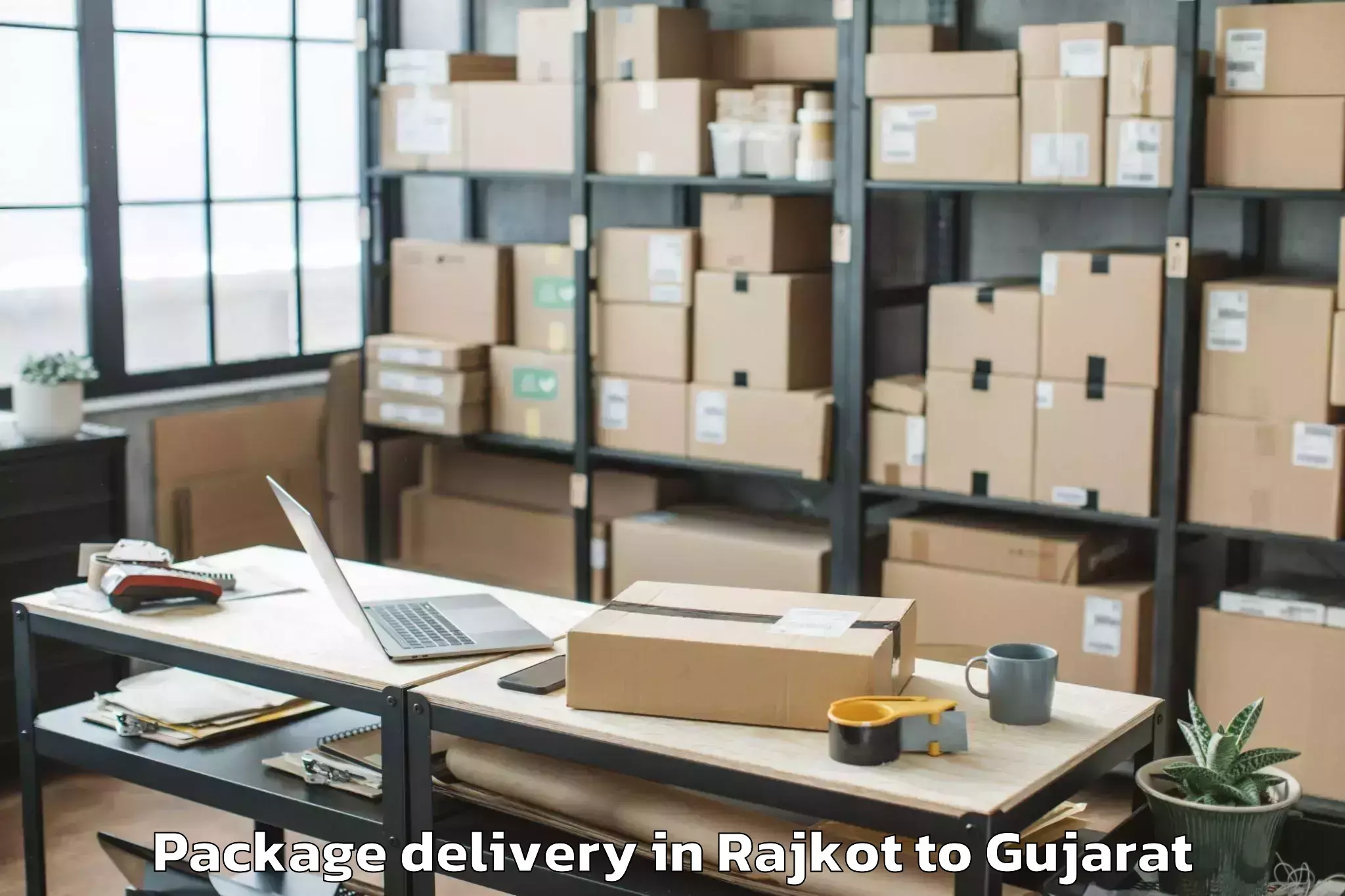 Quality Rajkot to Sardarkrushinagar Dantiwada Ag Package Delivery